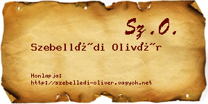 Szebellédi Olivér névjegykártya