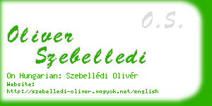 oliver szebelledi business card